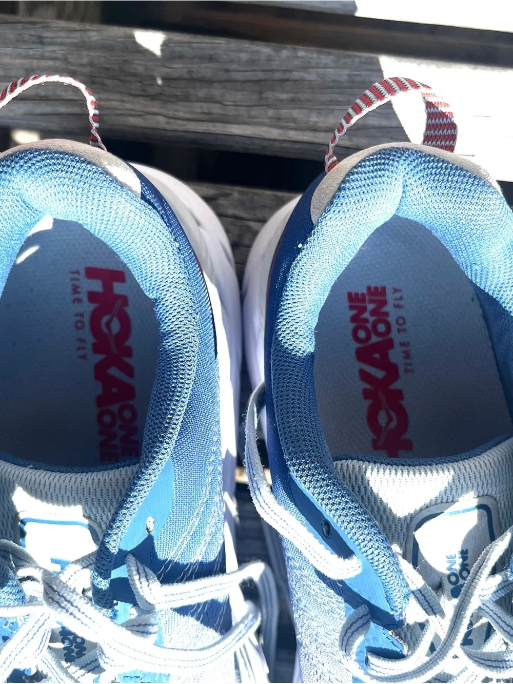Hoka Women's Blue Gradient Athletic Running Shoes